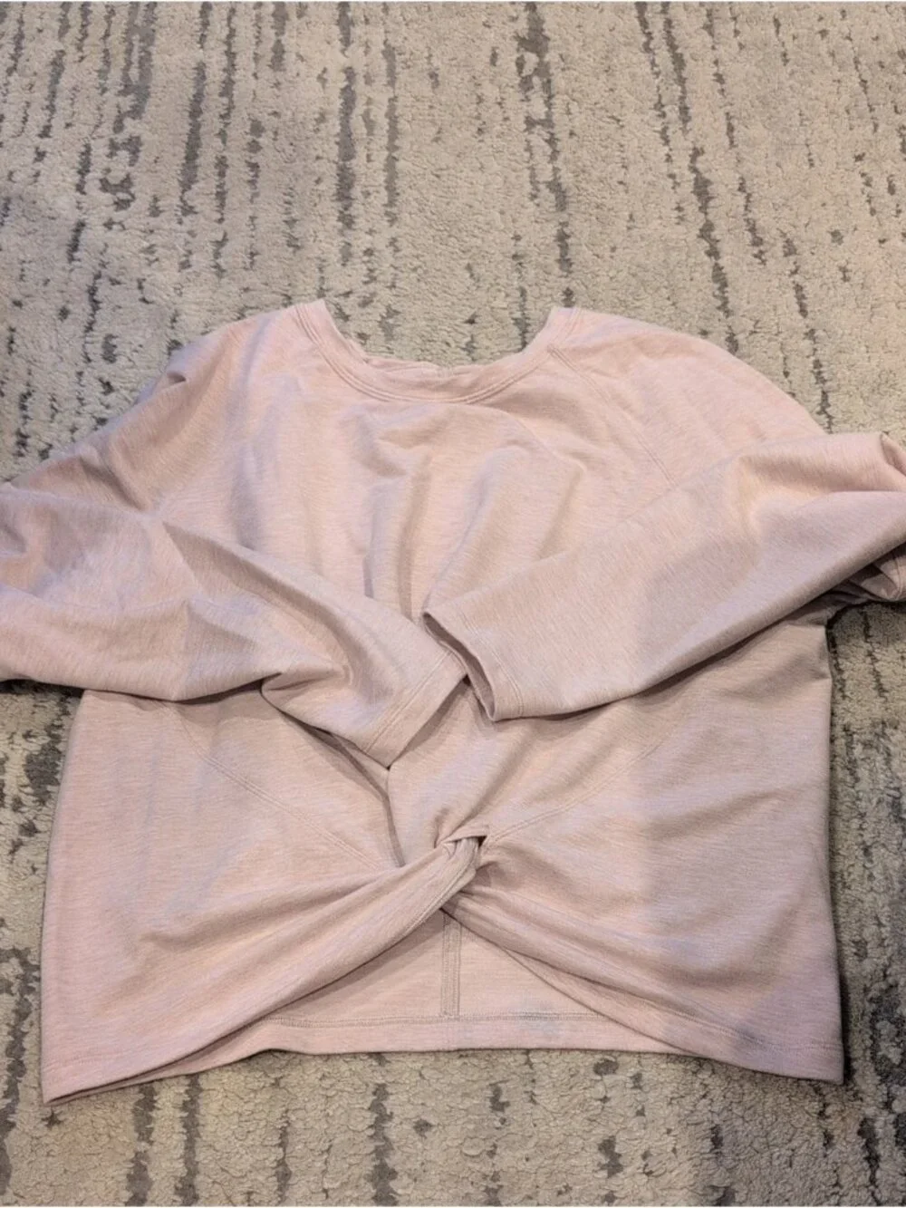 Lululemon Tuck & Gather Pullover Heathered Mod Faint Coral